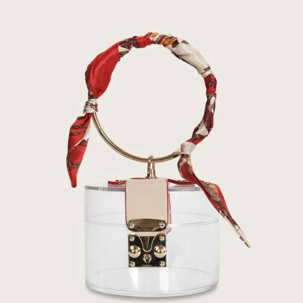 Mini clear bag with ring holder